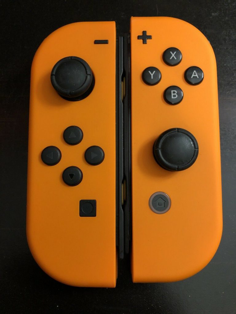 Custom orange joycons for nintendo switch snyder repair services